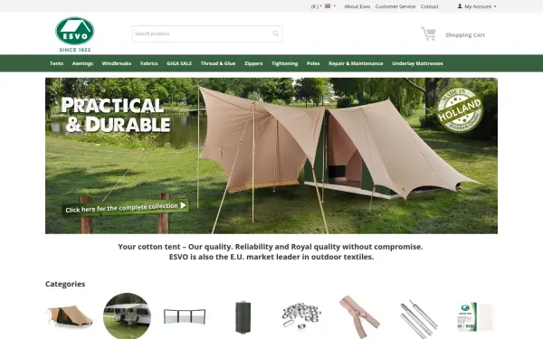 www.esvocampingshop.com