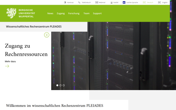 pleiades.uni-wuppertal.de