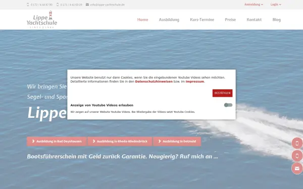 www.lippe-yachtschule.de