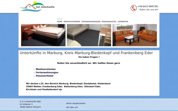 www.ac-unterkuenfte.de