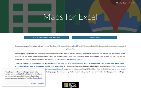 www.mapsforexcel.app