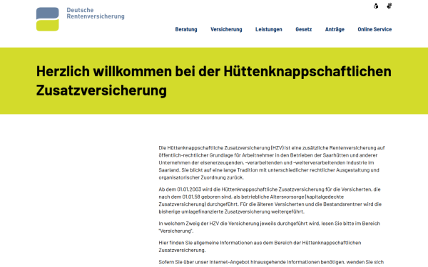 www.hzv-deutsche-rentenversicherung-saarland.de