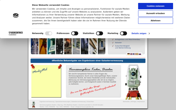 www.vermessungkaden.de
