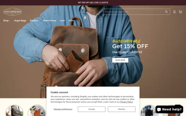 classyleatherbags.com