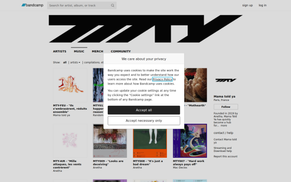 mamatoldya.bandcamp.com