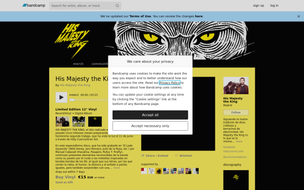 hismajestytheking.bandcamp.com