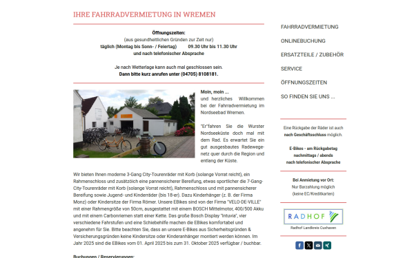 www.fahrradvermietung-wremen.de