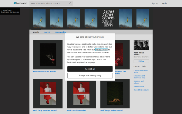 yeahyeahyeahs.bandcamp.com