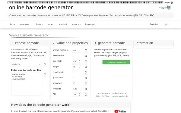 www.barcode-generator.de