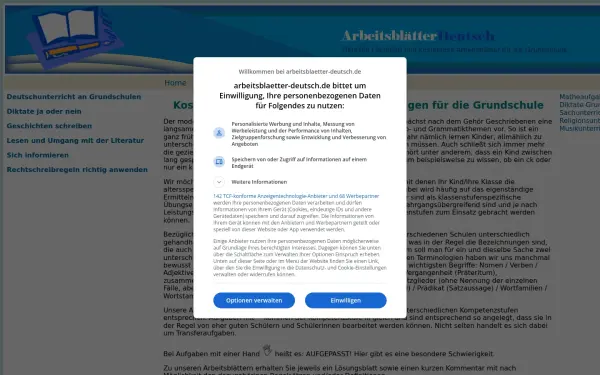 www.arbeitsblaetter-deutsch.de
