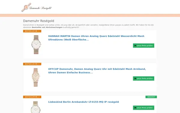 www.damenuhrrosegold.de