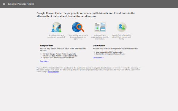 personfinder.google.org