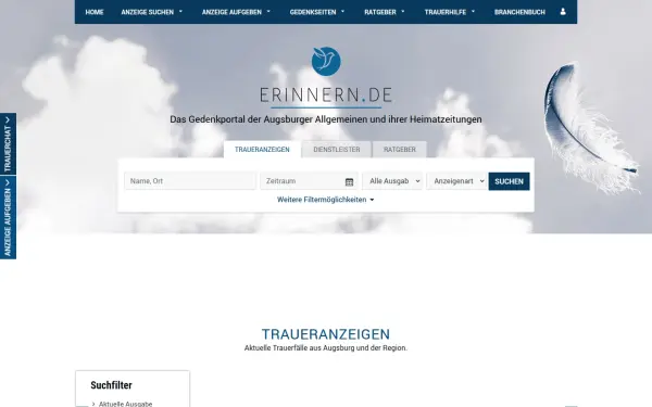 trauer.augsburger-allgemeine.de