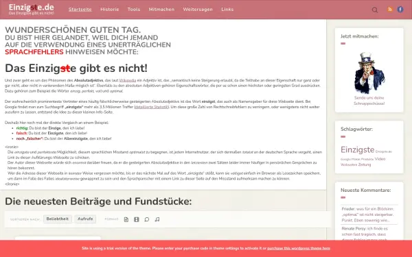 www.einzigste.de