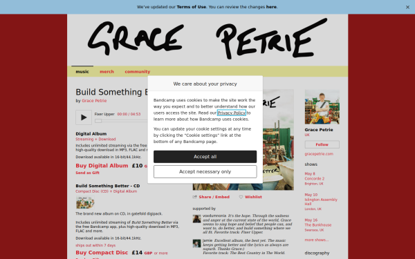 gracepetrie.bandcamp.com