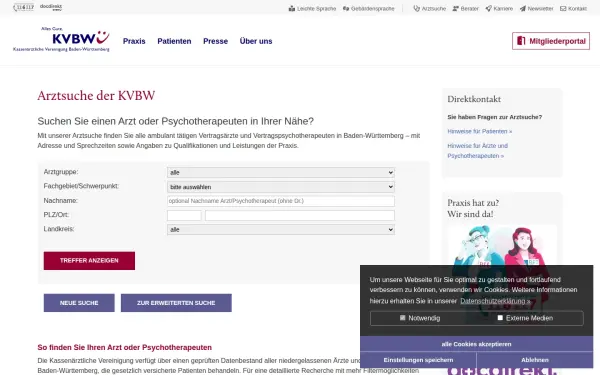 www.arztsuche-bw.de