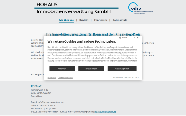 www.hohausverwaltung.de