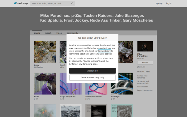 mikeparadinas.bandcamp.com