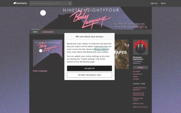 nineteeneightyfour.bandcamp.com
