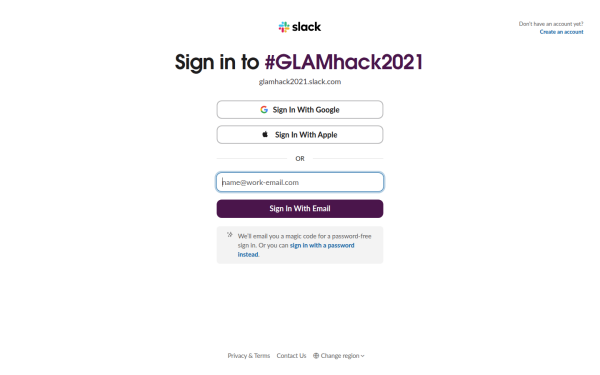 glamhack2021.slack.com