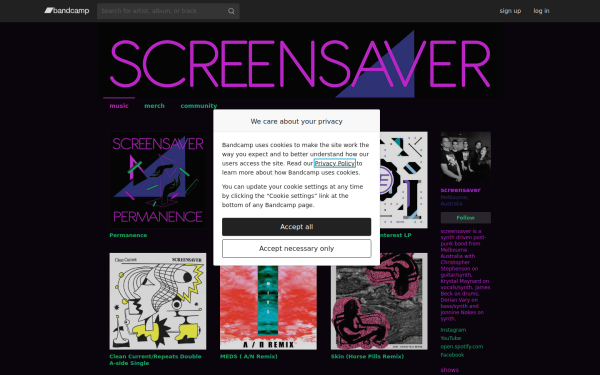 screensaver.bandcamp.com