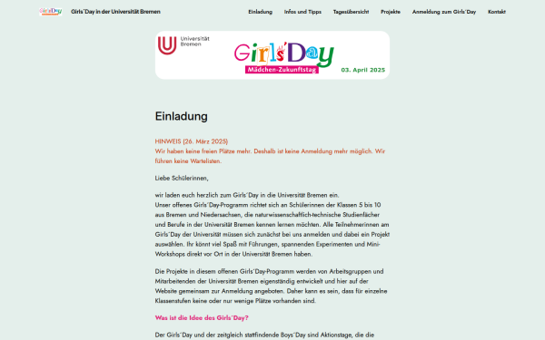 www.girlsday.uni-bremen.de