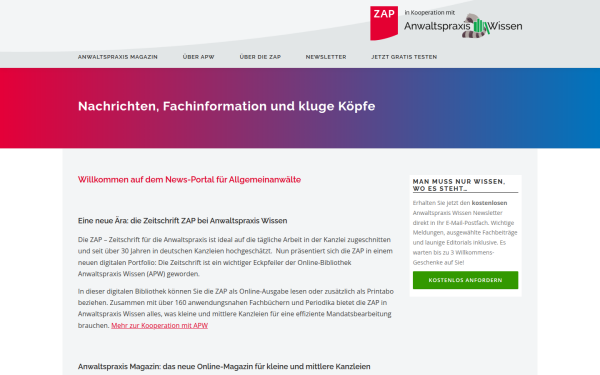www.zap-zeitschrift.de