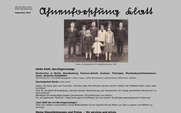 ahnenforschung-klatt.de