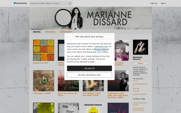mariannedissard.bandcamp.com
