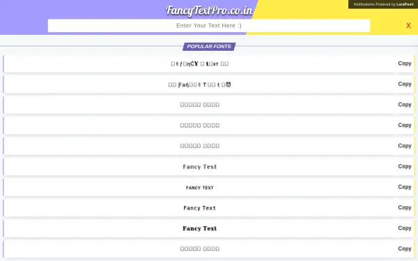fancytextpro.co.in