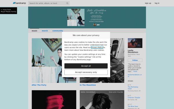 lesliemendelson.bandcamp.com