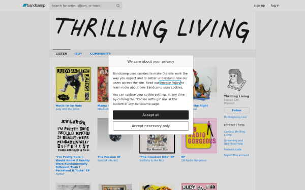 thrillingliving.bandcamp.com