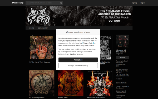 absenceofthesacred.bandcamp.com