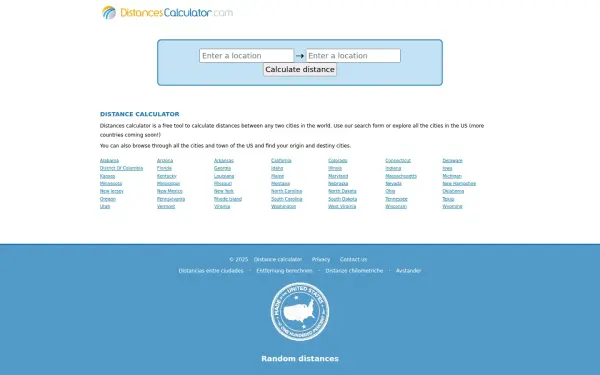distancescalculator.com