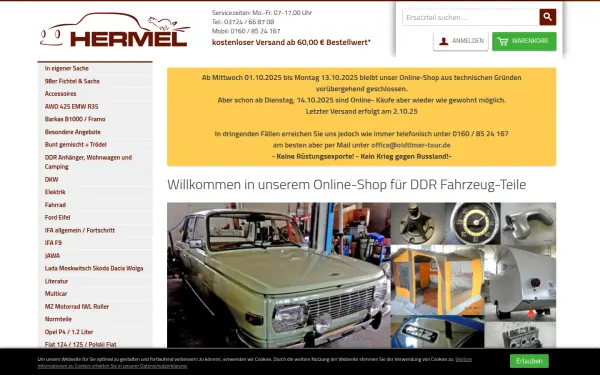 www.oldtimer-ersatzteile-hermel.de