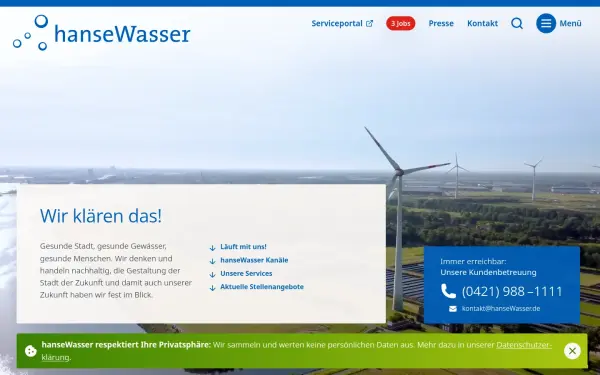 www.hansewasser.de