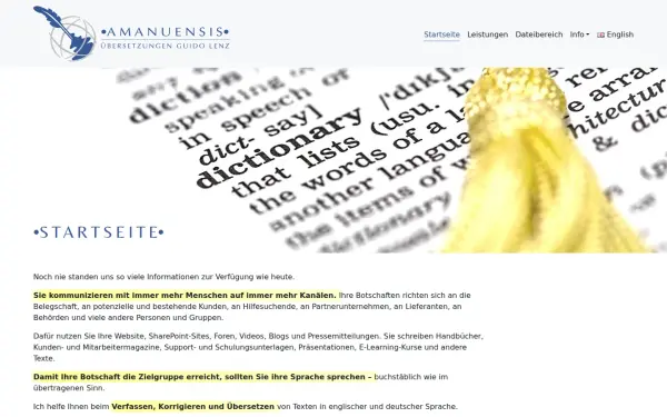 www.amanuensis.de