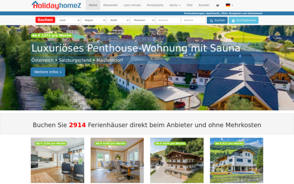 www.holidayhomez.de