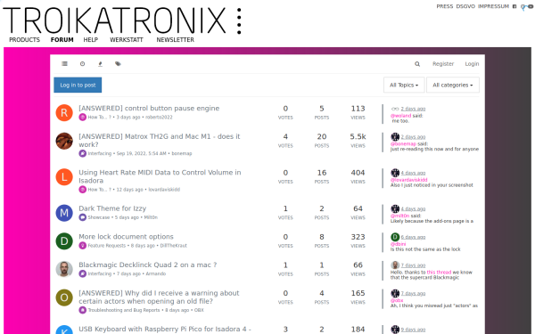 community.troikatronix.com