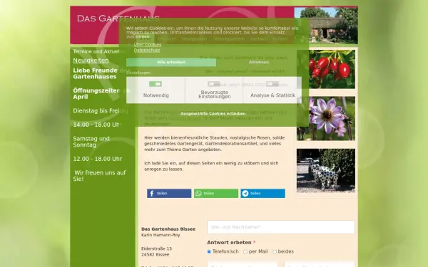 www.das-gartenhaus-bissee.de
