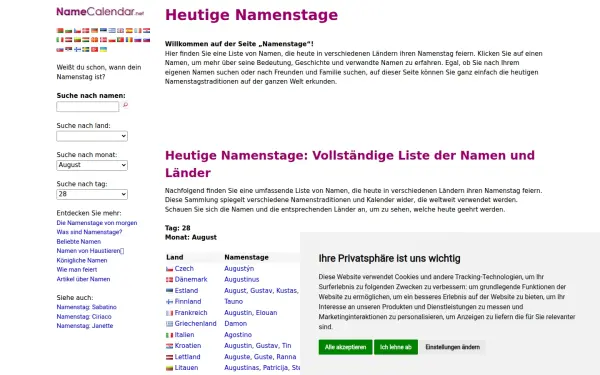namecalendar.net