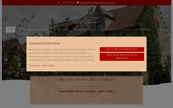 www.altesforsthauslichtenstein.de
