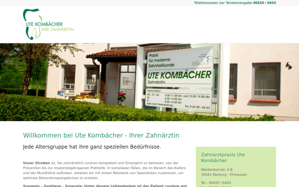 ihrezahnaerztin-kombaecher.de