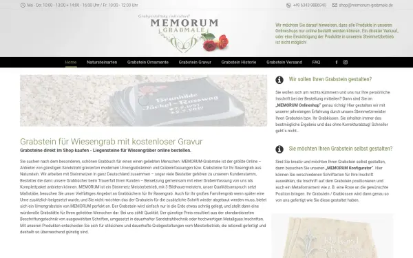grabsteine-wiesengrab.de