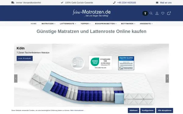 www.feine-matratzen.de