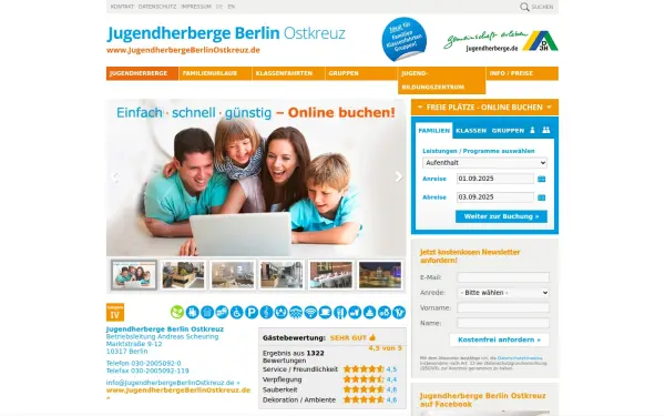 www.jugendherbergeberlinostkreuz.de