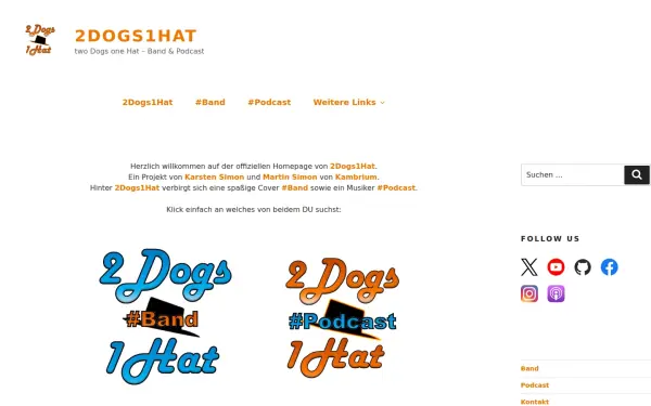 www.2dogs1hat.de