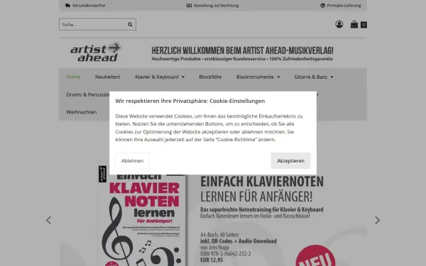 www.artist-ahead.de