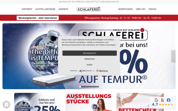 www.koeln-schlaferei.de