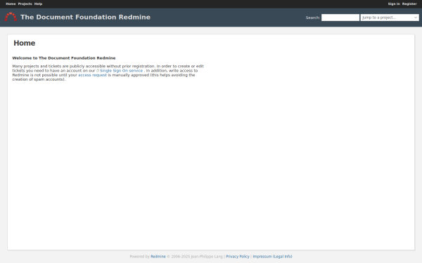 redmine.documentfoundation.org
